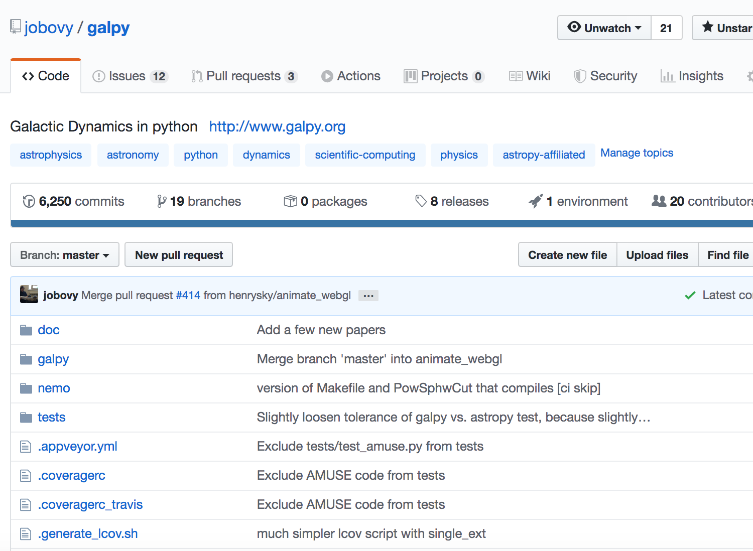 galpy GitHub